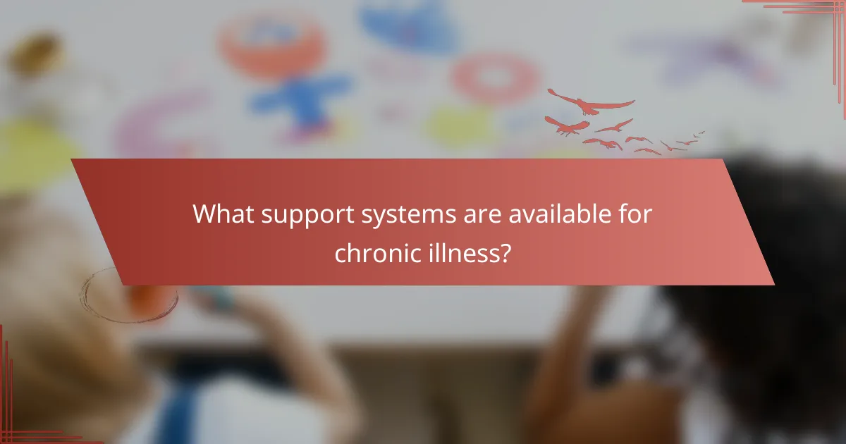 What support systems are available for chronic illness?